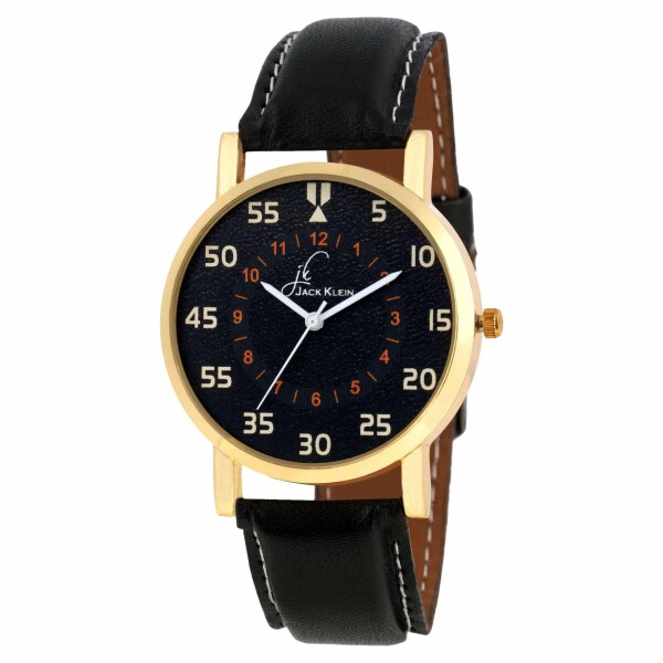 Jack Klein Men's Analog Resin Watch, Gold Black