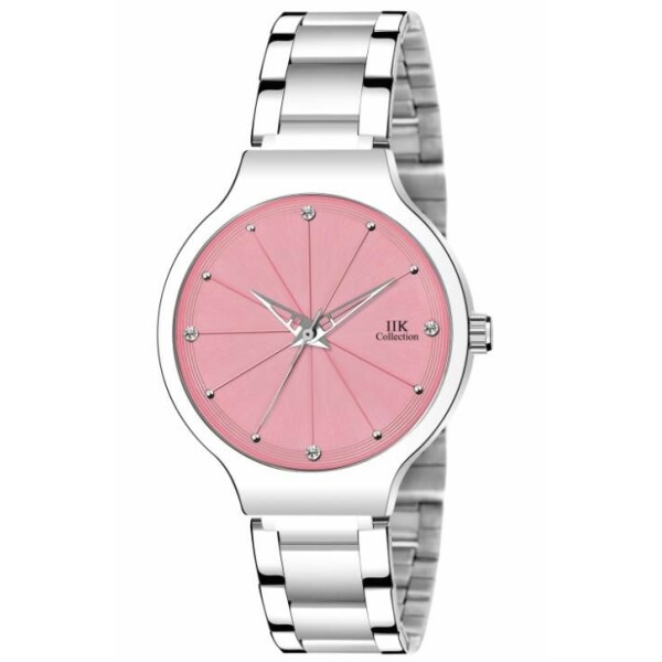 Stainless Steel Analog Watch for Her, Pink